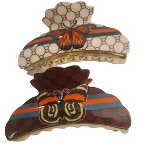 Butterfly Pattern Hair Claw Clips